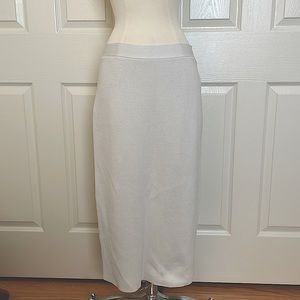 Eileen Fisher Bone Colored Knit Maxi Skirt Size XS